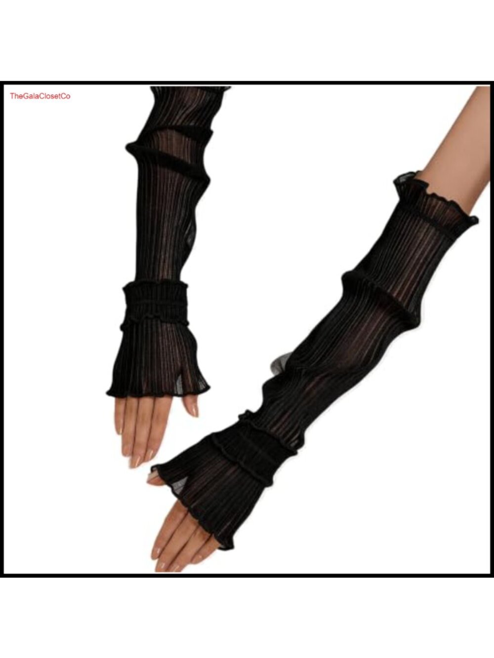 Sheer Mesh Tulle Opera Gloves Elbow Length Wedding Bridal Party
